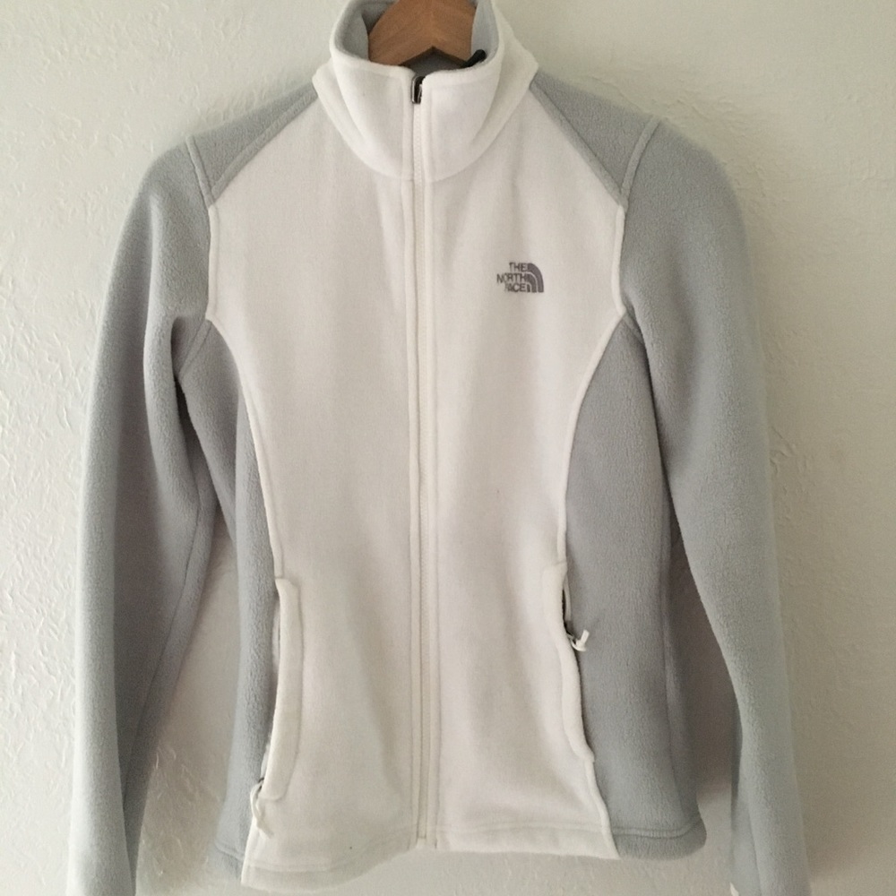 Grey/white north face
